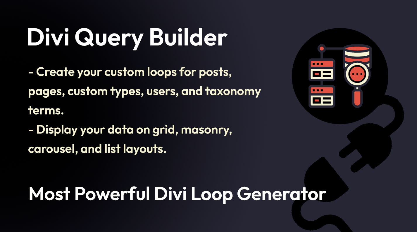 البرنامج المساعد Divi Query Builder