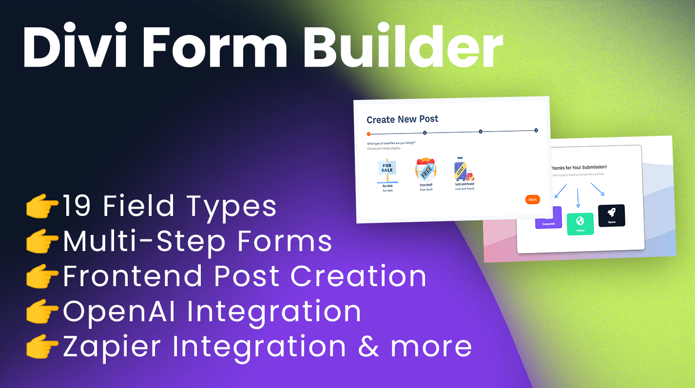 البرنامج المساعد Divi Form Builder