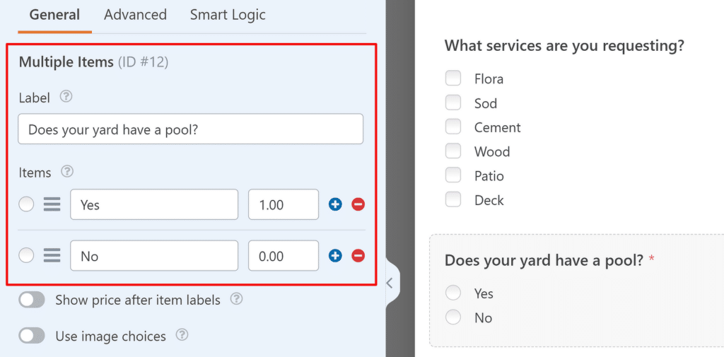 Multiple Items field after editing