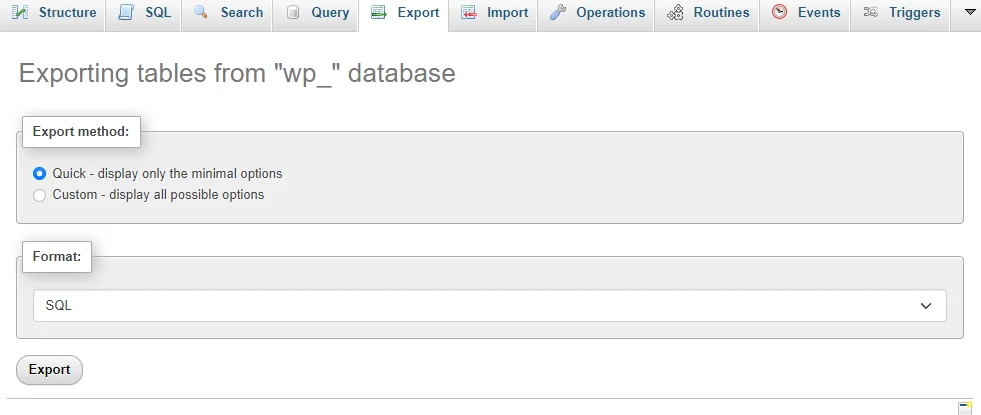 exporting-tables-from-the-wordpress-database