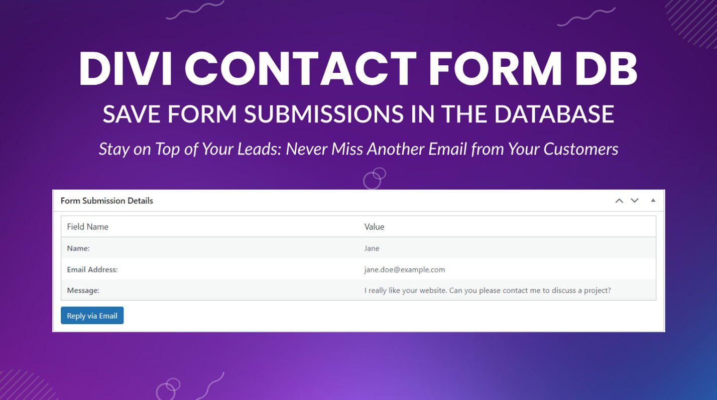 Modulo di contatto Divi DB