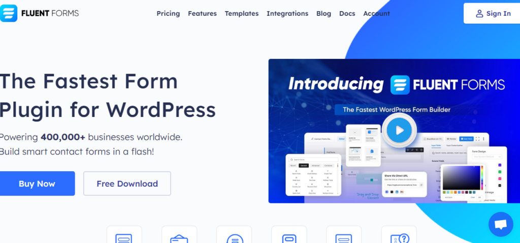 Fluent Forms プラグイン - WPForms の代替品