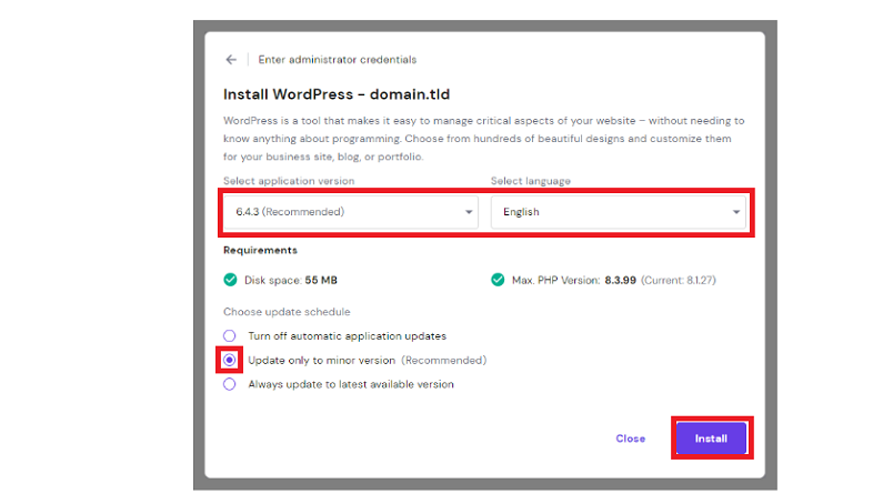 ติดตั้ง WordPress สำหรับ WordPress