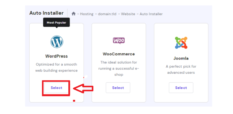 Instalador automático de WordPress para sitio web de juegos