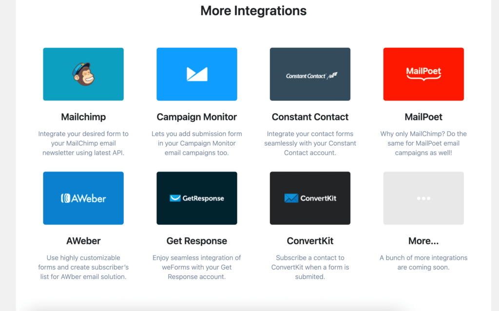 Ini adalah tangkapan layar modul weforms