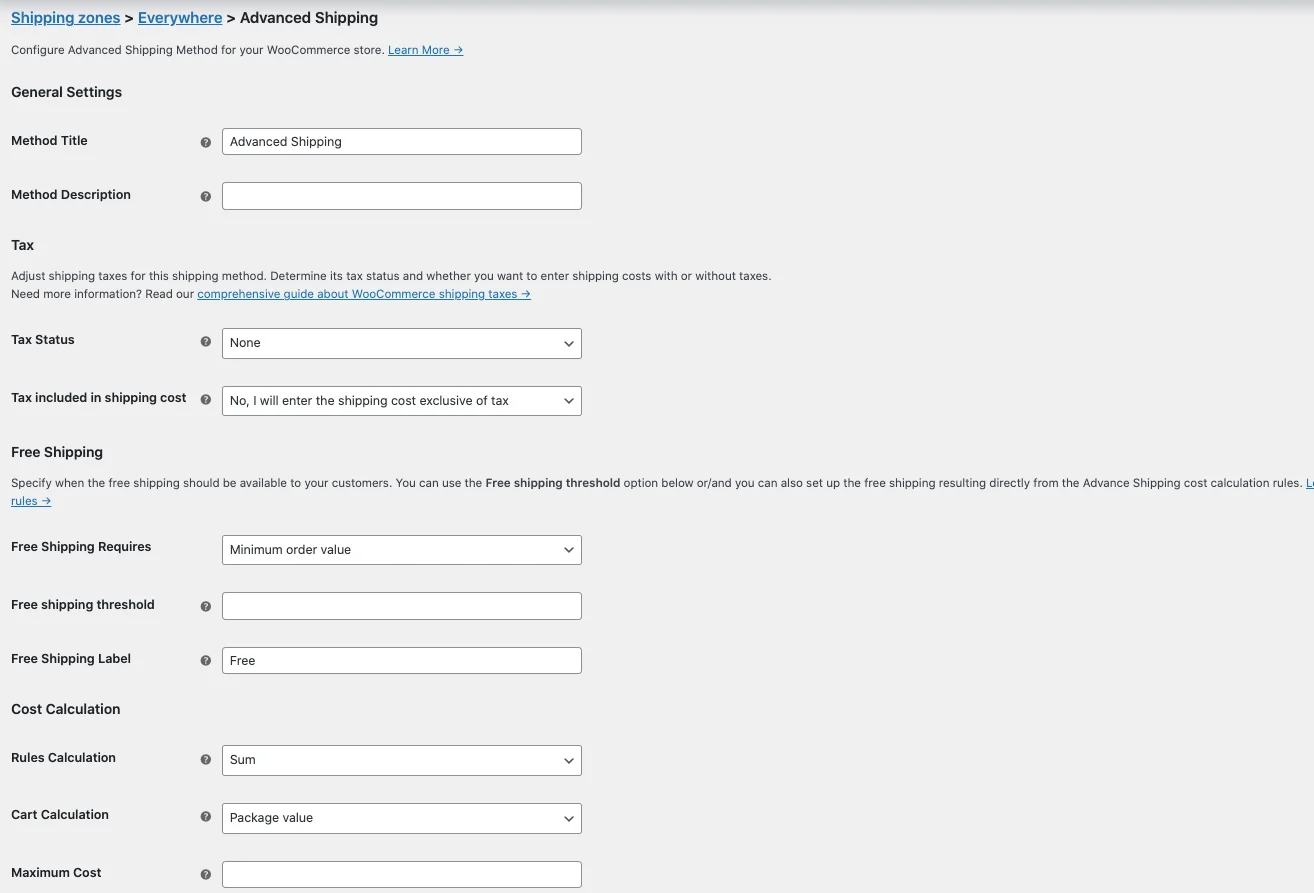 Erweitertes Versand-Plugin