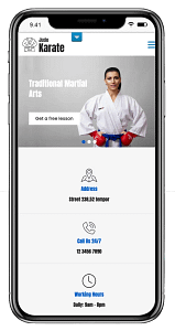 Maket seluler tema SKT Karate.