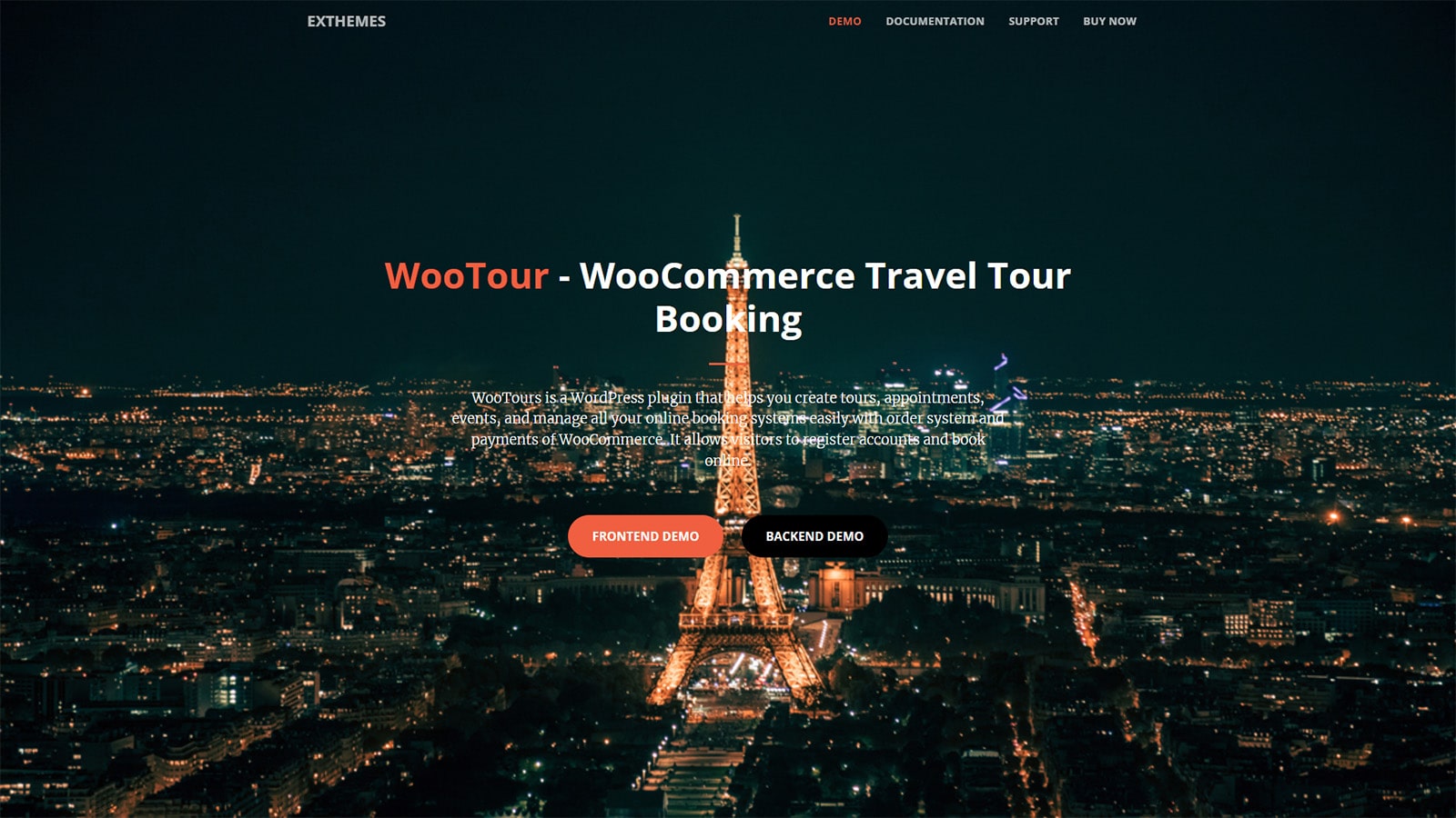 Иллюстрация WooTour, лучшего плагина WordPress для бронирования туров с системой отзывов и купонов.