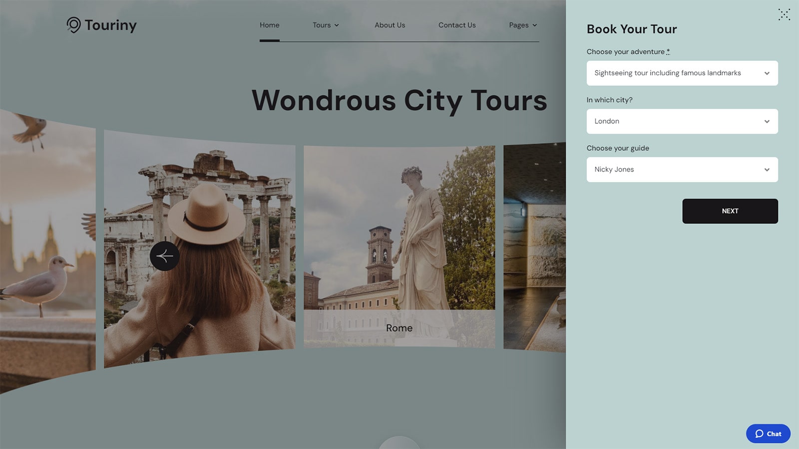 Appointment Booking 的圖片，這是最好的 WordPress 旅遊預訂插件，帶有 Touriny WordPress 主題中使用的分步旅遊預訂嚮導。