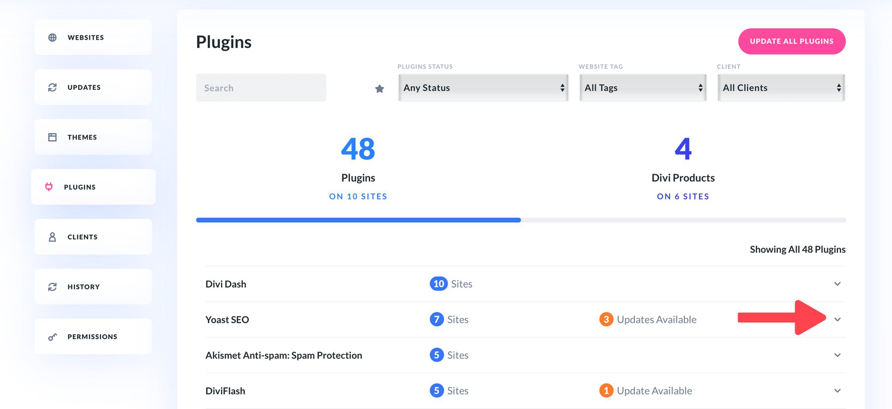 Divi Dash 不活跃插件