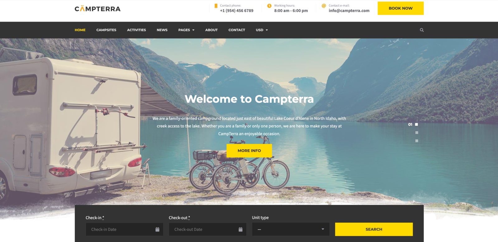 ธีม WordPress ของ Campterra