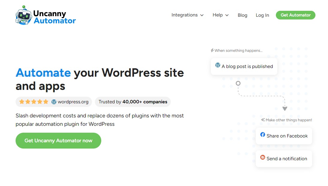 Uncanny Automator: Plugin de automatizare și integrare WordPress