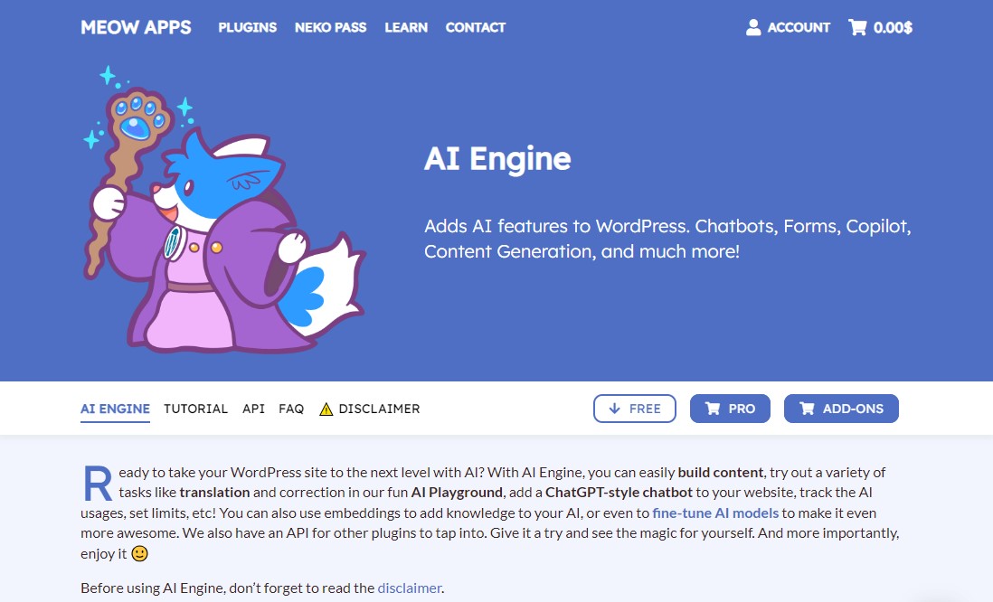 Motore AI – Plugin WordPress