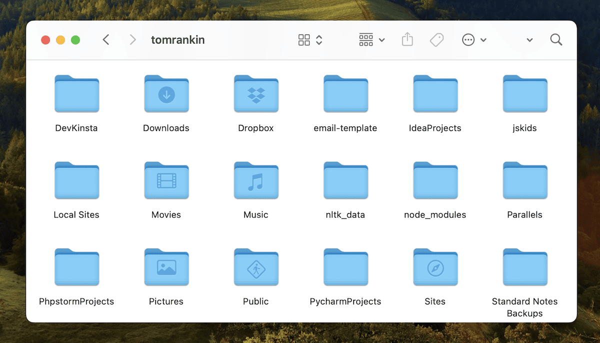 Jendela MacOS Finder.