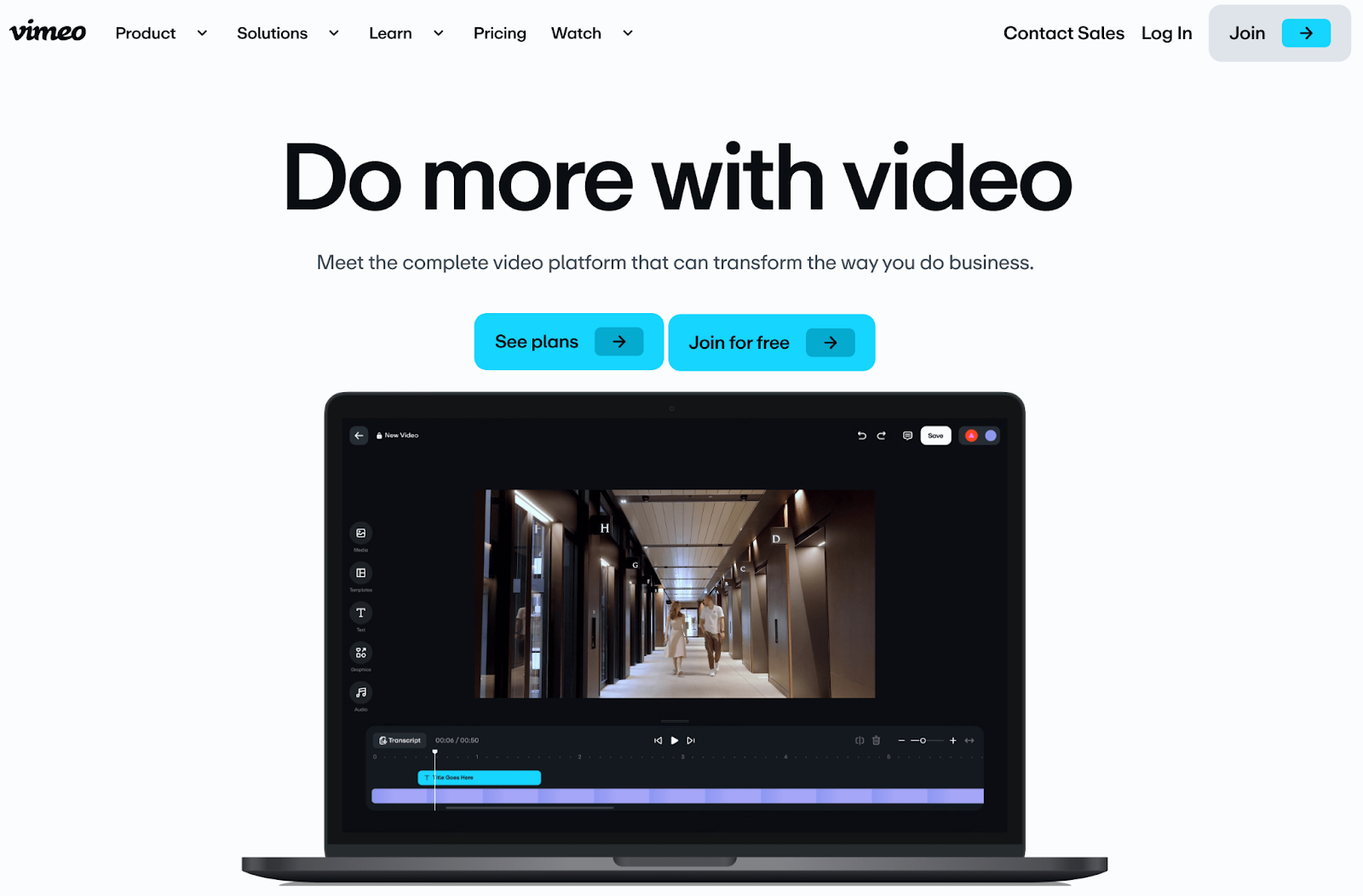 Vimeo เป็นมากกว่าแค่โฮสติ้ง มีฟีเจอร์ทั้งหมดที่คุณต้องการในการแก้ไข จัดการ และเผยแพร่เนื้อหาวิดีโอ ในแง่ของการแก้ไข คุณสามารถเพิ่มข้อความ เอฟเฟกต์ และอื่นๆ อีกมากมาย