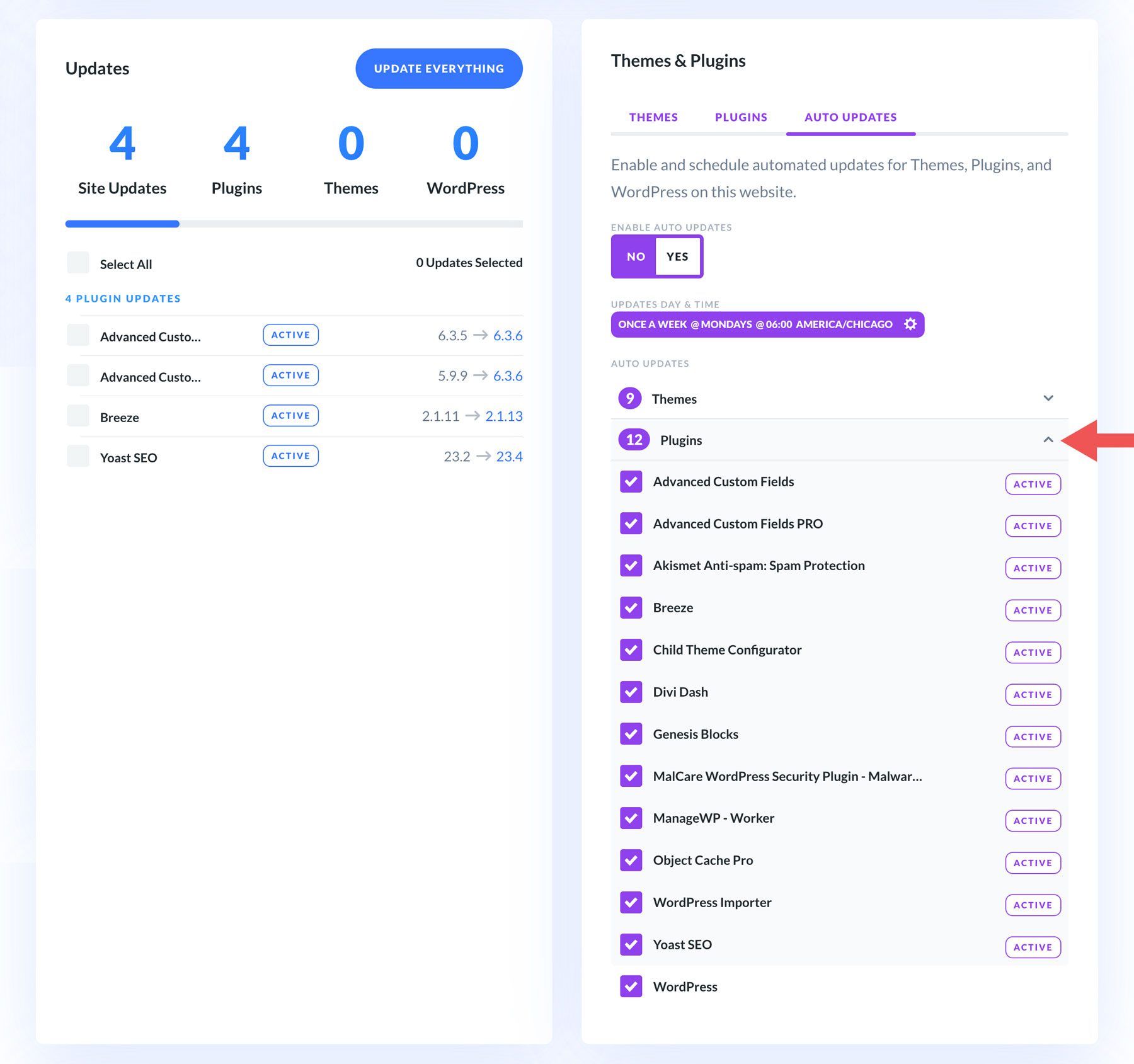 habilitar actualizaciones automáticas en WordPress