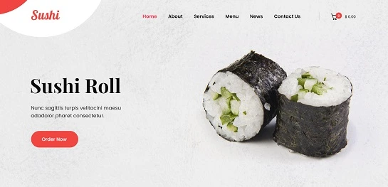 Tema WordPress restoran Jepang