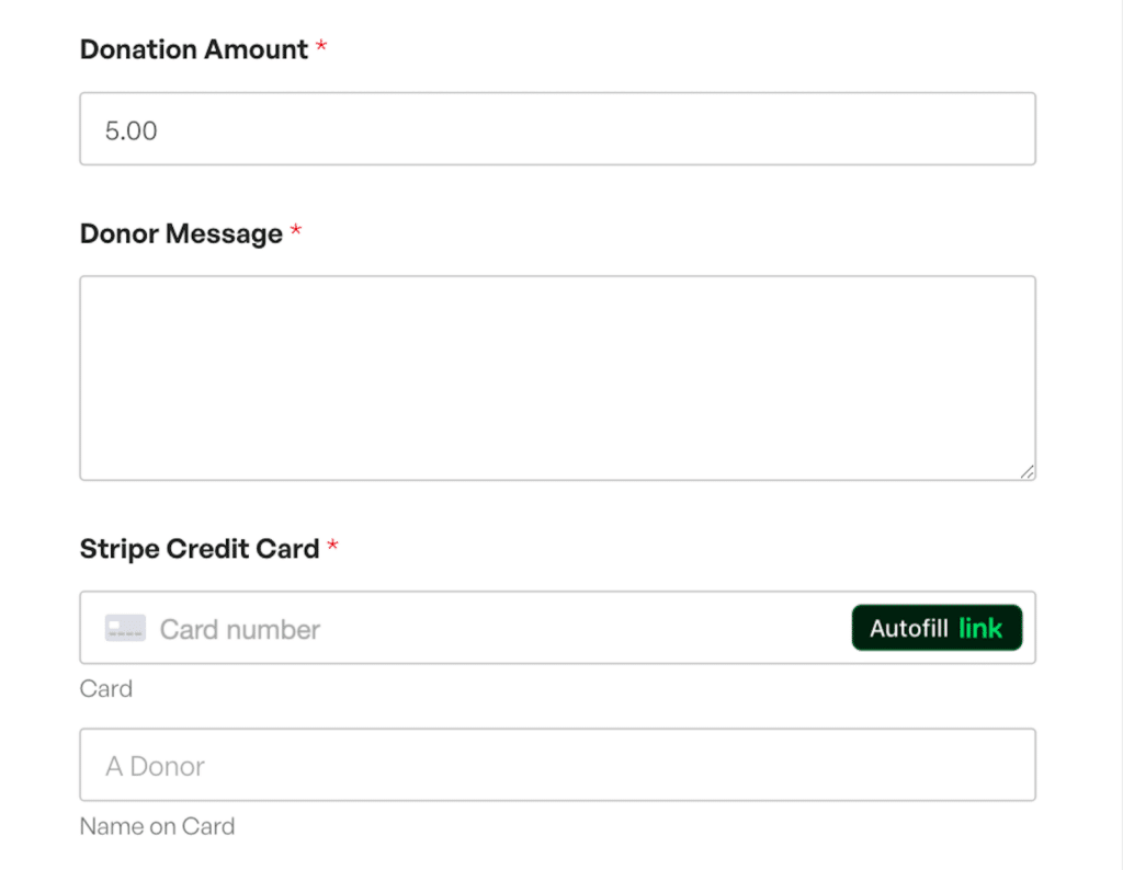 Customizing a donation form template