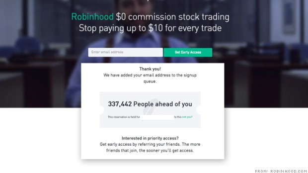 büyüme hackleme örneği - Robinhood