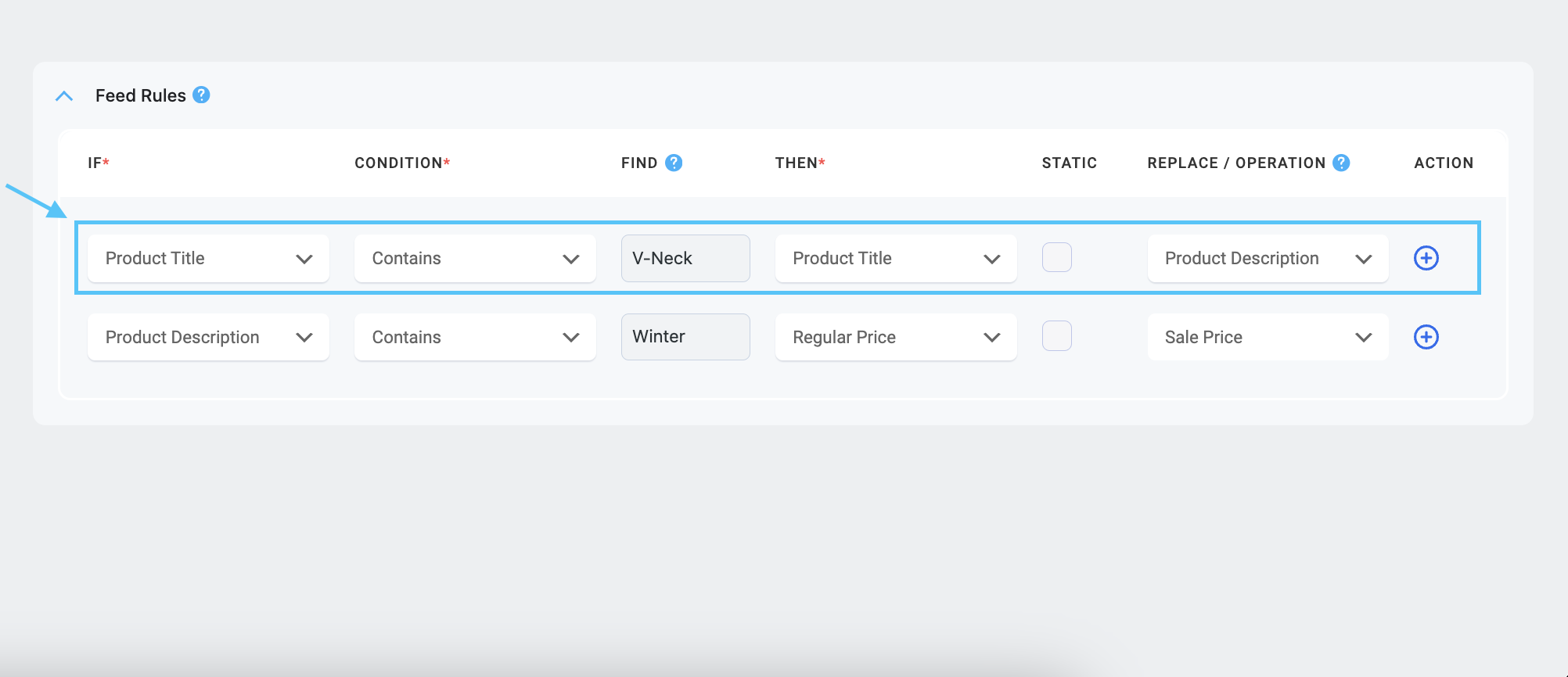 Fonctionnalité de règle de flux dans le flux de produits