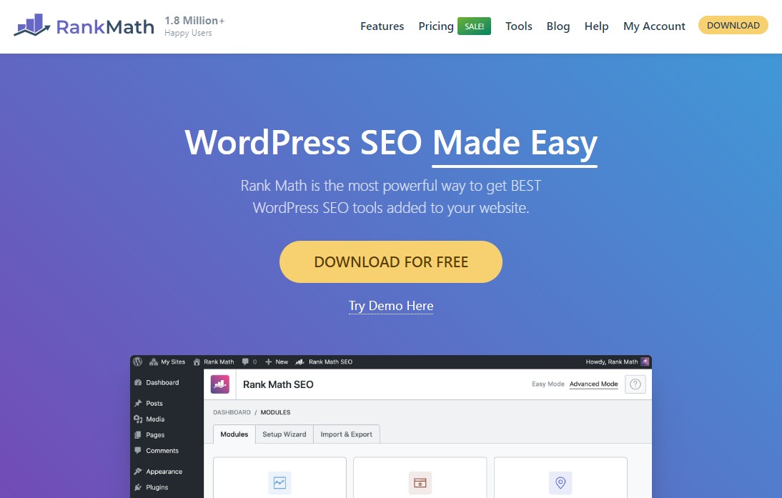 อันดับคณิตศาสตร์ – เครื่องมือ WordPress SEO ฟรีที่ดีที่สุด