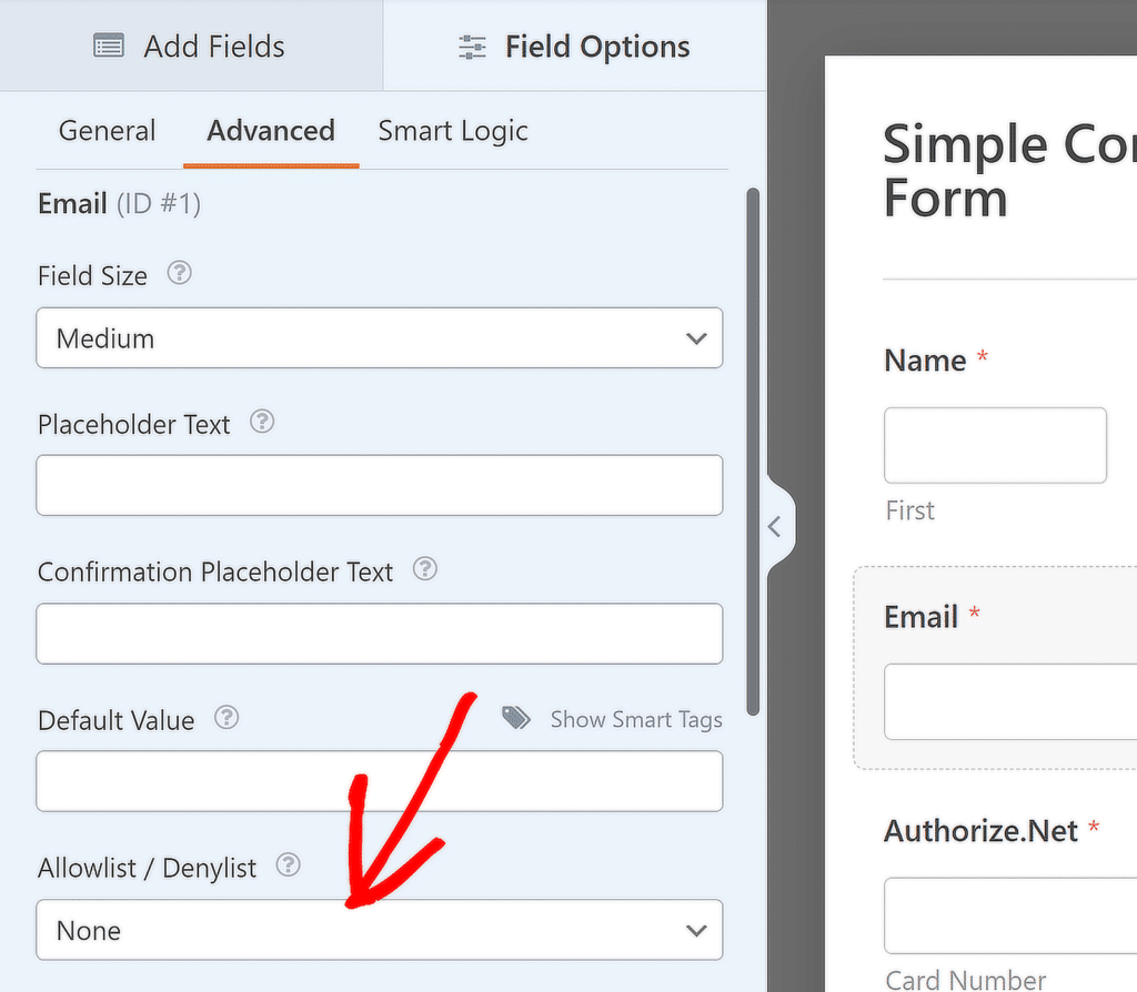 wpforms email filtering