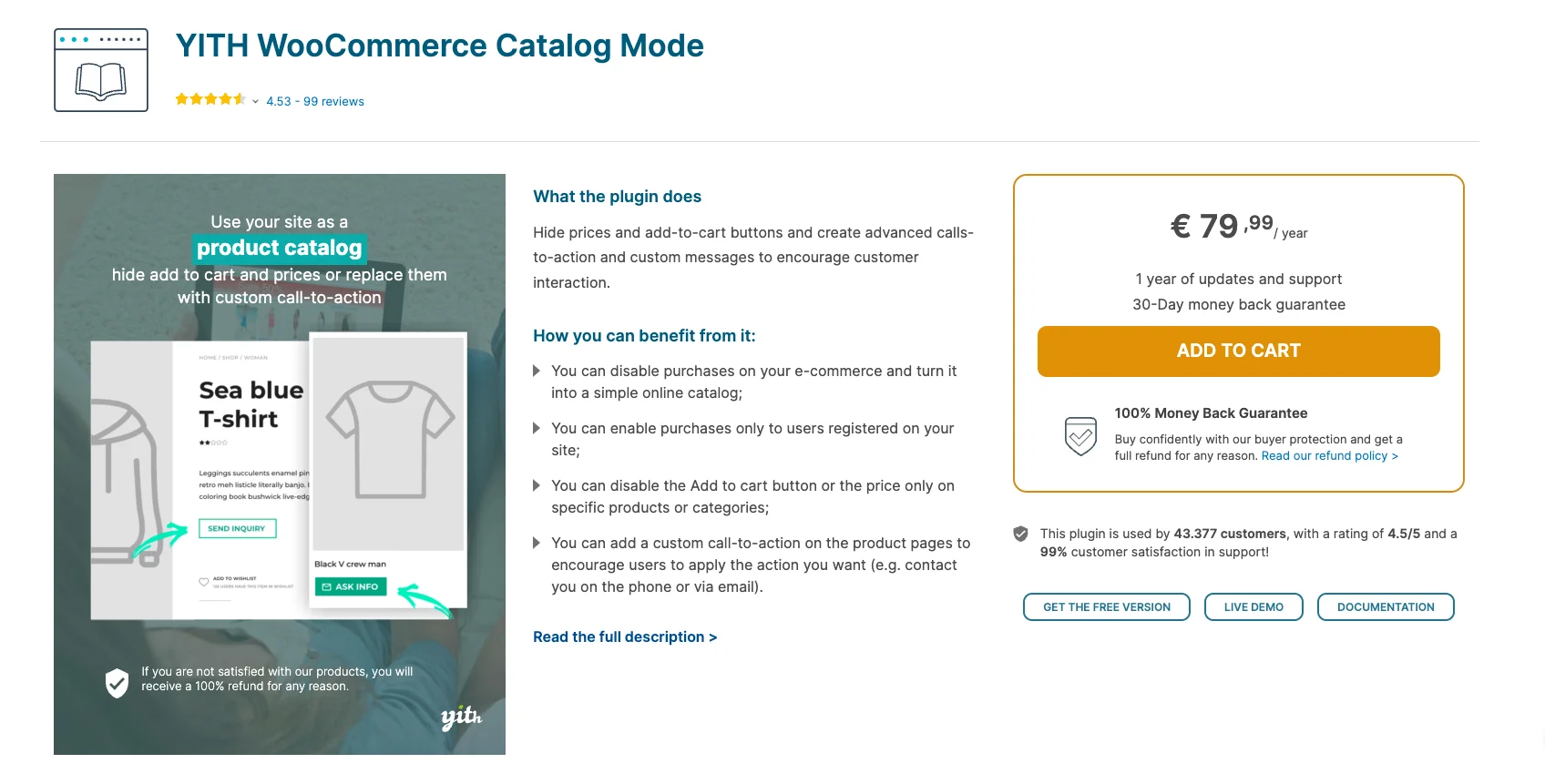 Plugin per la modalità catalogo YITH