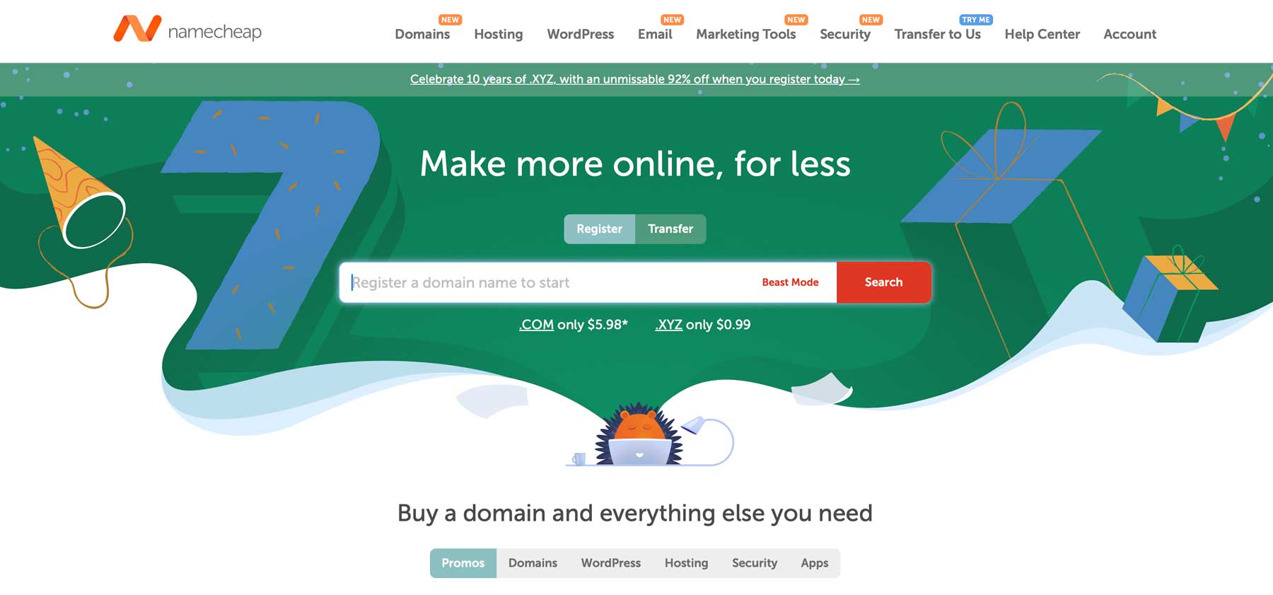 Namecheap регистратор доменов