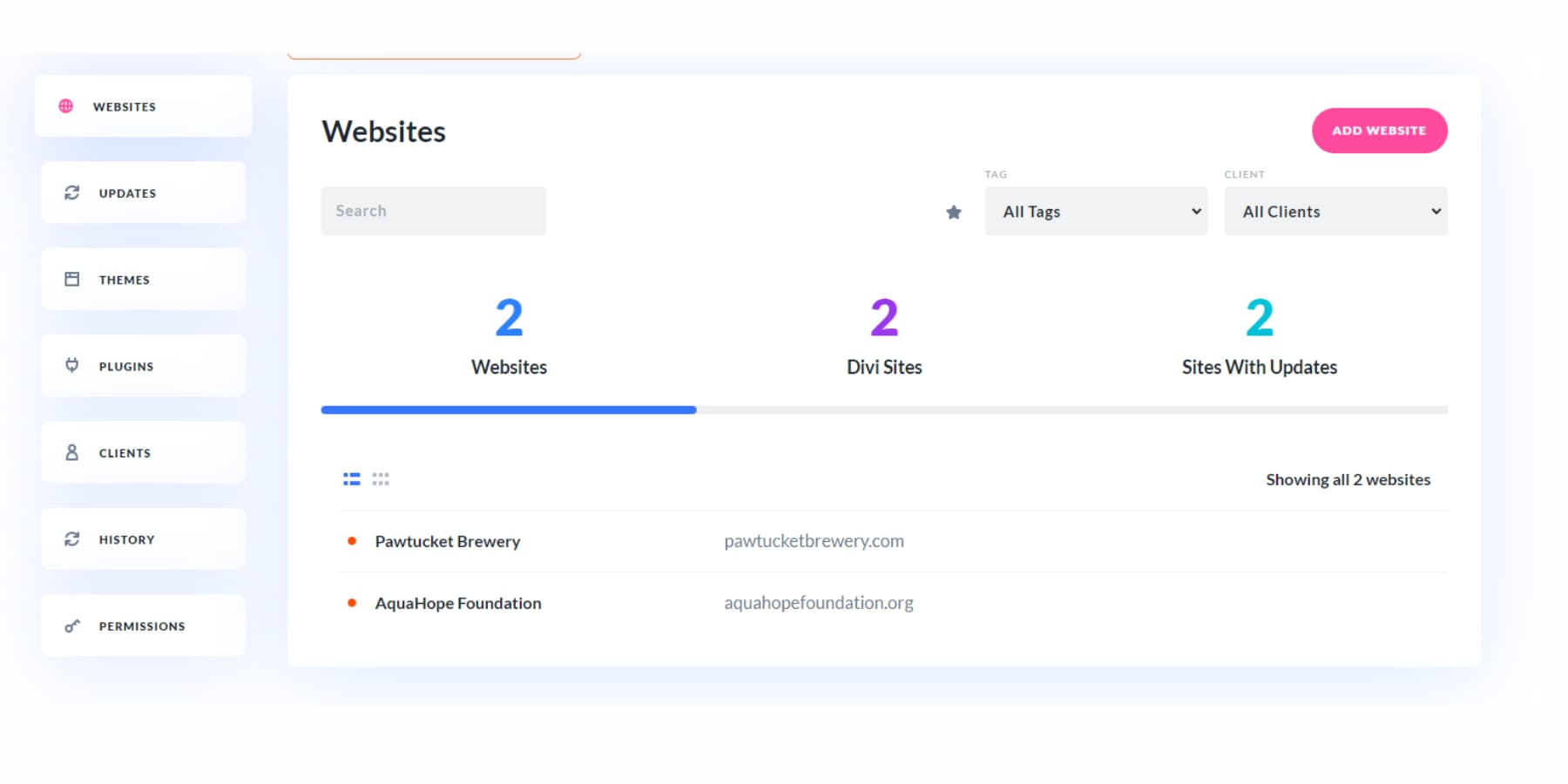 Tangkapan layar situs web yang terbagi menjadi beberapa tab