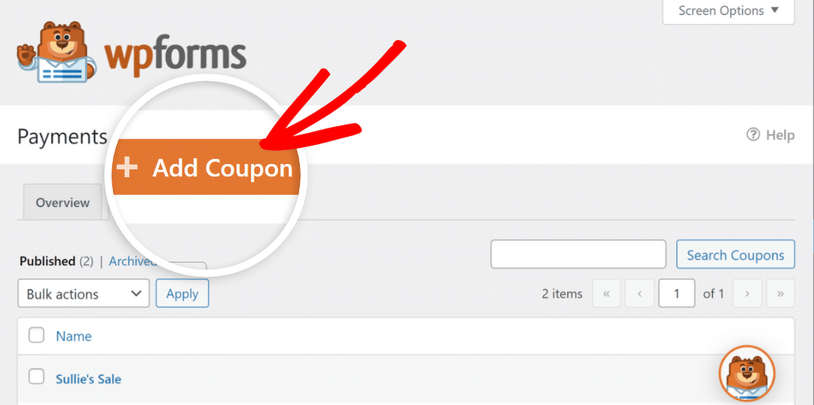 coupon page