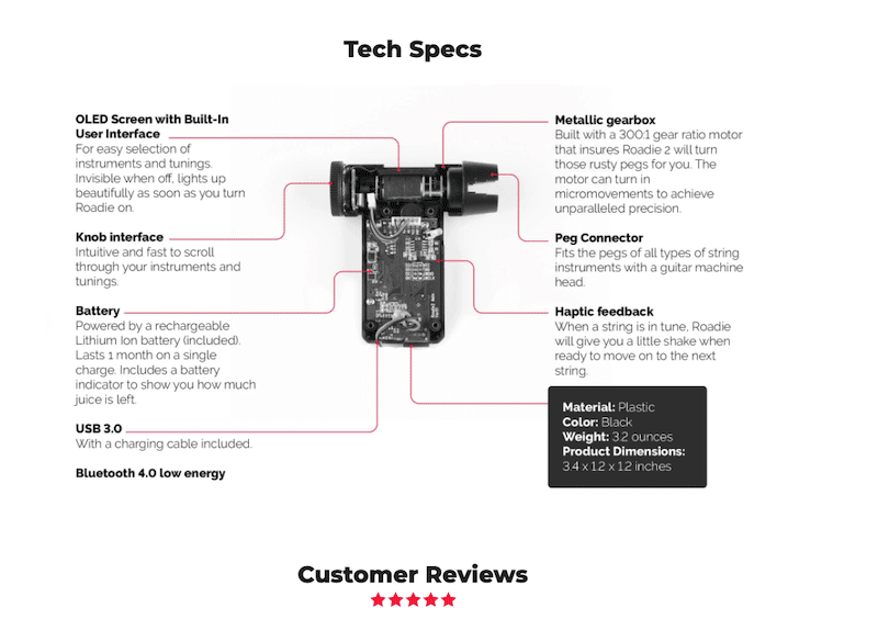 Technische Daten richtig gemacht – Quelle: Roadie 2 