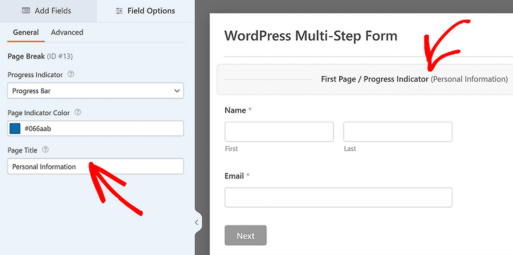 customize progress indicator