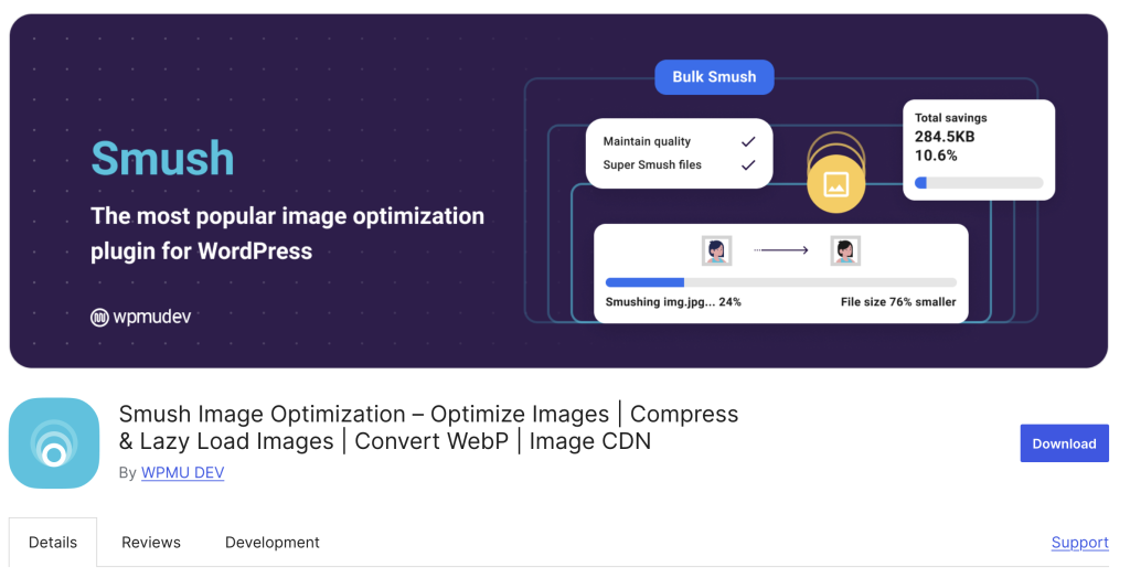 Smush Image Optimisation Plugin