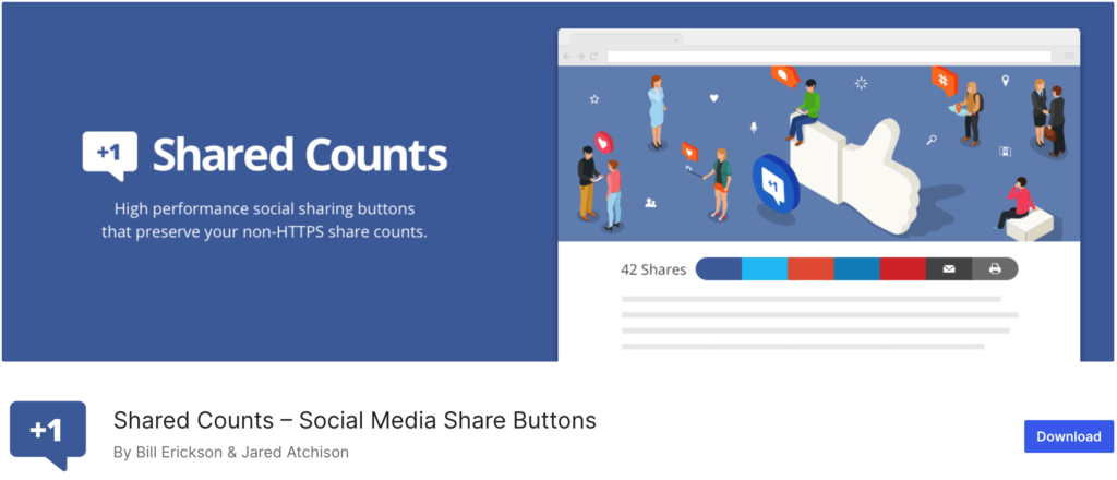 Questo è uno screenshot del plugin Shared Counts