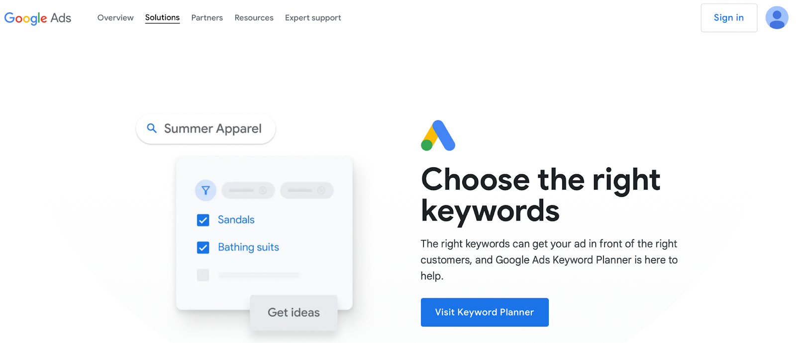 CTA Google Ads Keyword Planner - O strategie SEO bună începe cu cercetarea cuvintelor cheie. Tot ce ai nevoie este un cont Google.