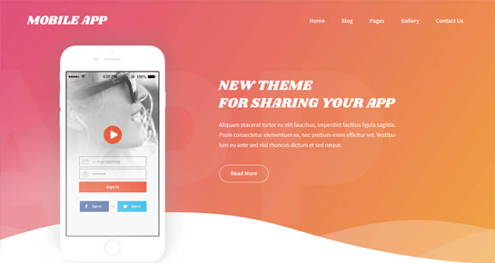 Thème WordPress pour application mobile