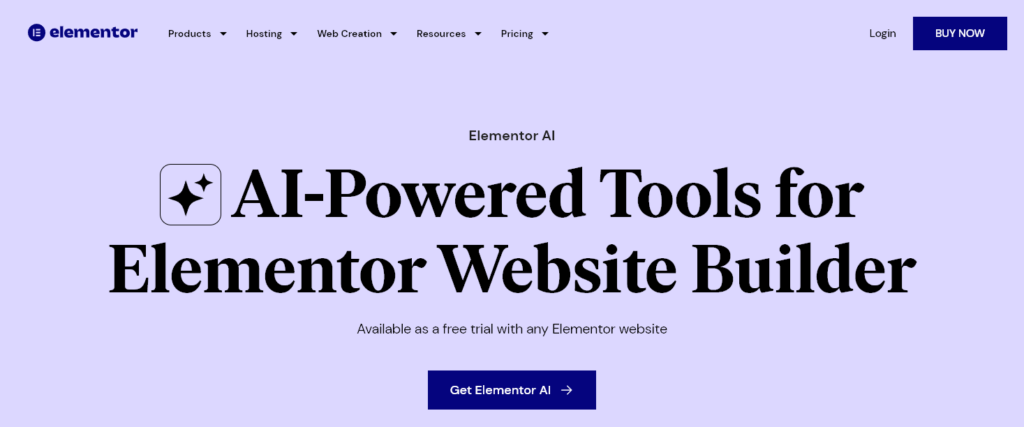 Captura de tela do plug-in Elementor AI WordPress