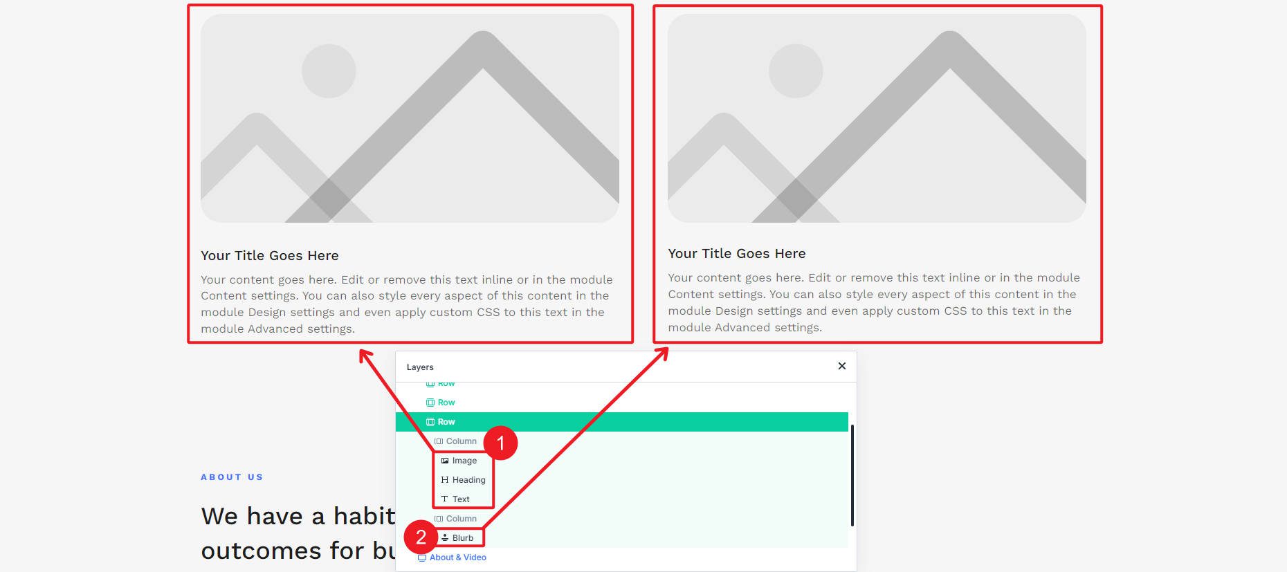 Faire preuve de créativité en utilisant différents modules pour créer des pages