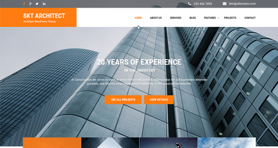 Motyw WordPress dla architekta