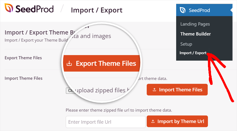 seedprod import export theme