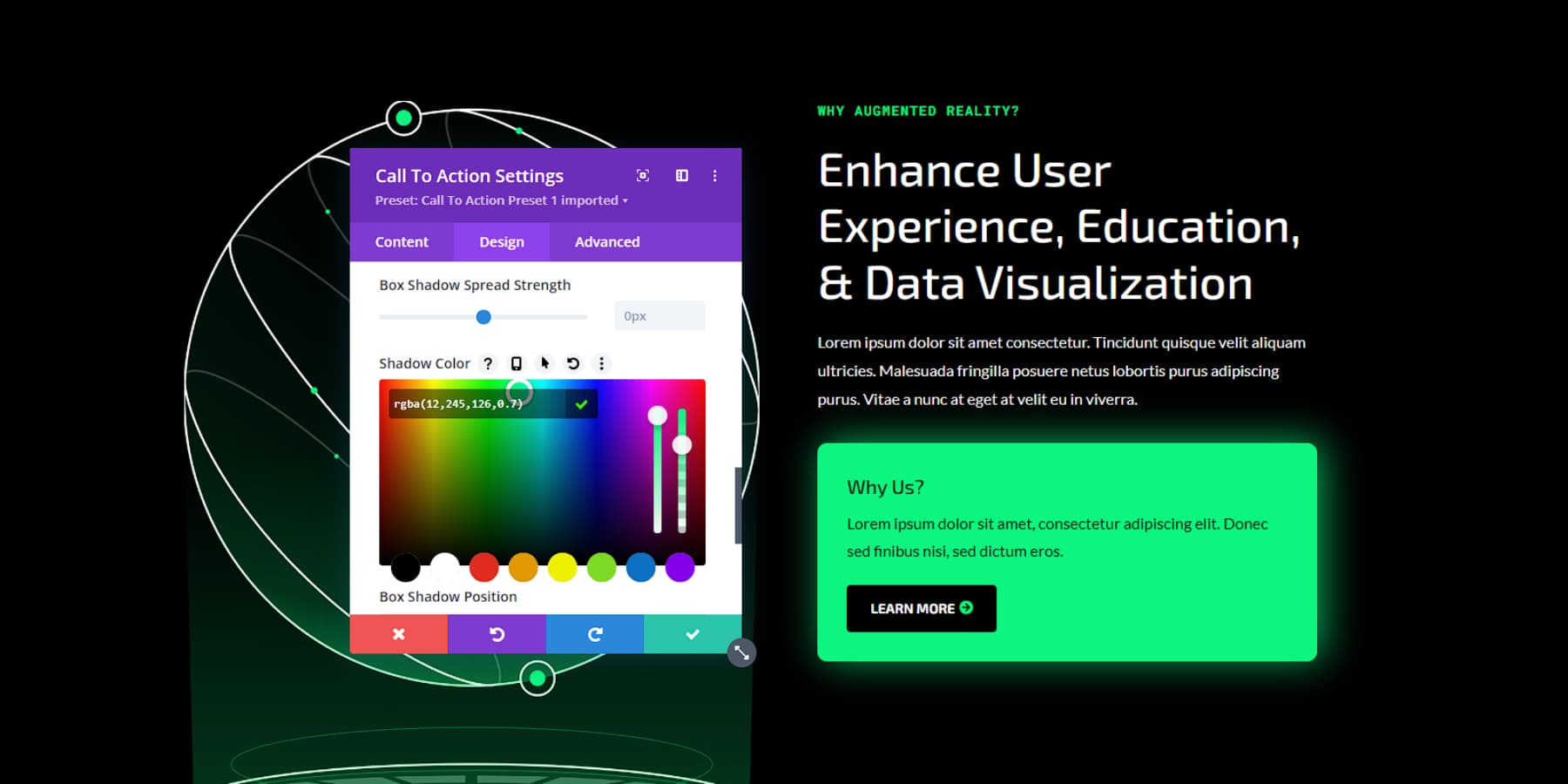 Divi サイトにダークな美学を適用する方法のスクリーンショット