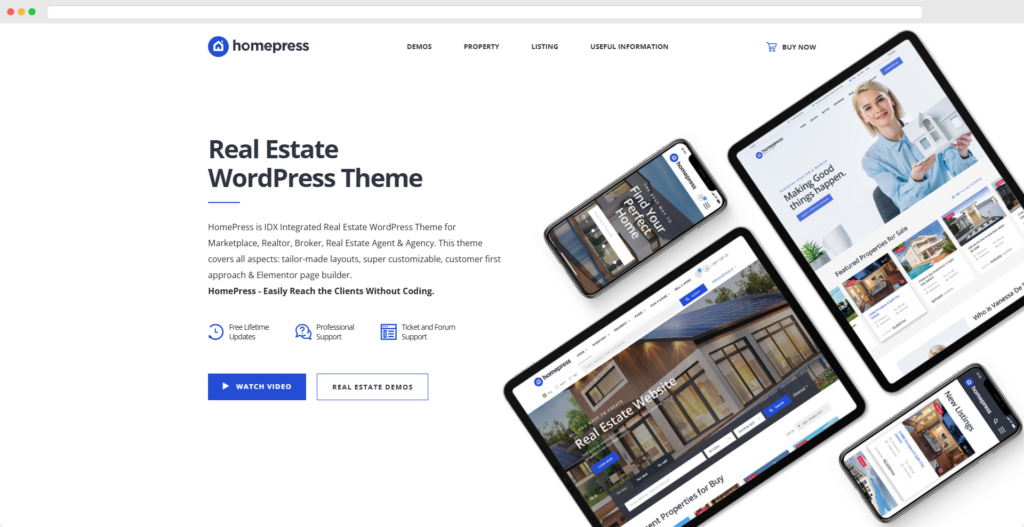 Temas WordPress Homepress para imóveis