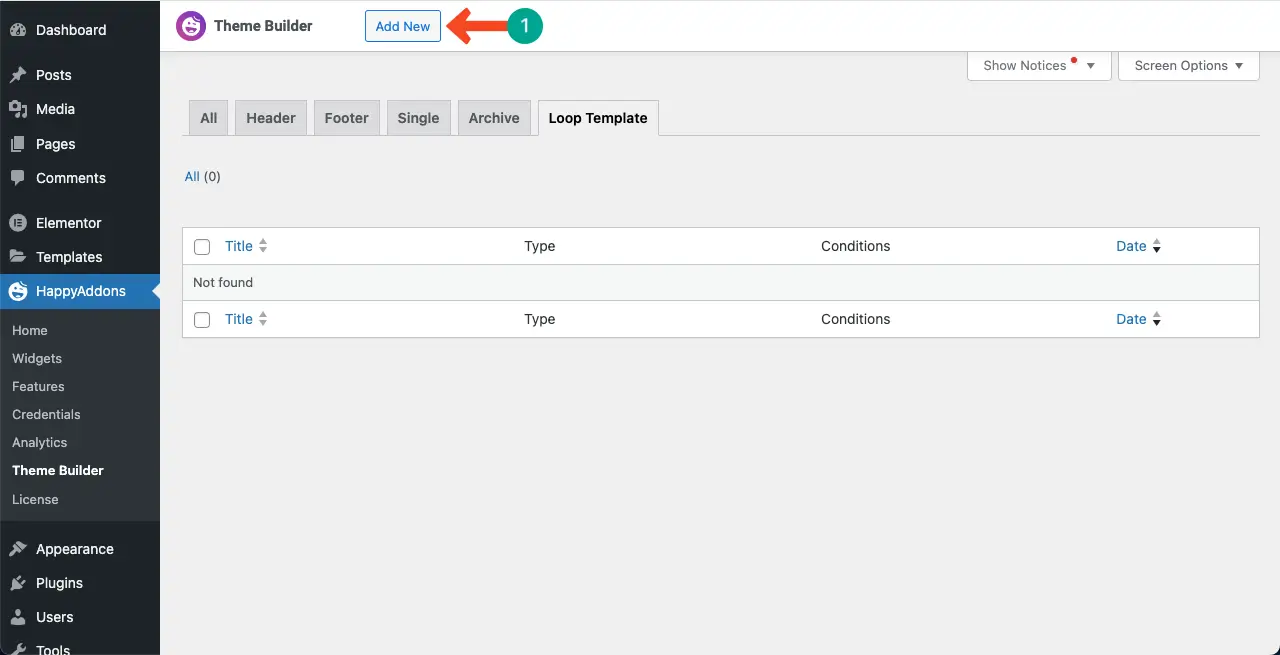 Add a new template for the Loop Grid