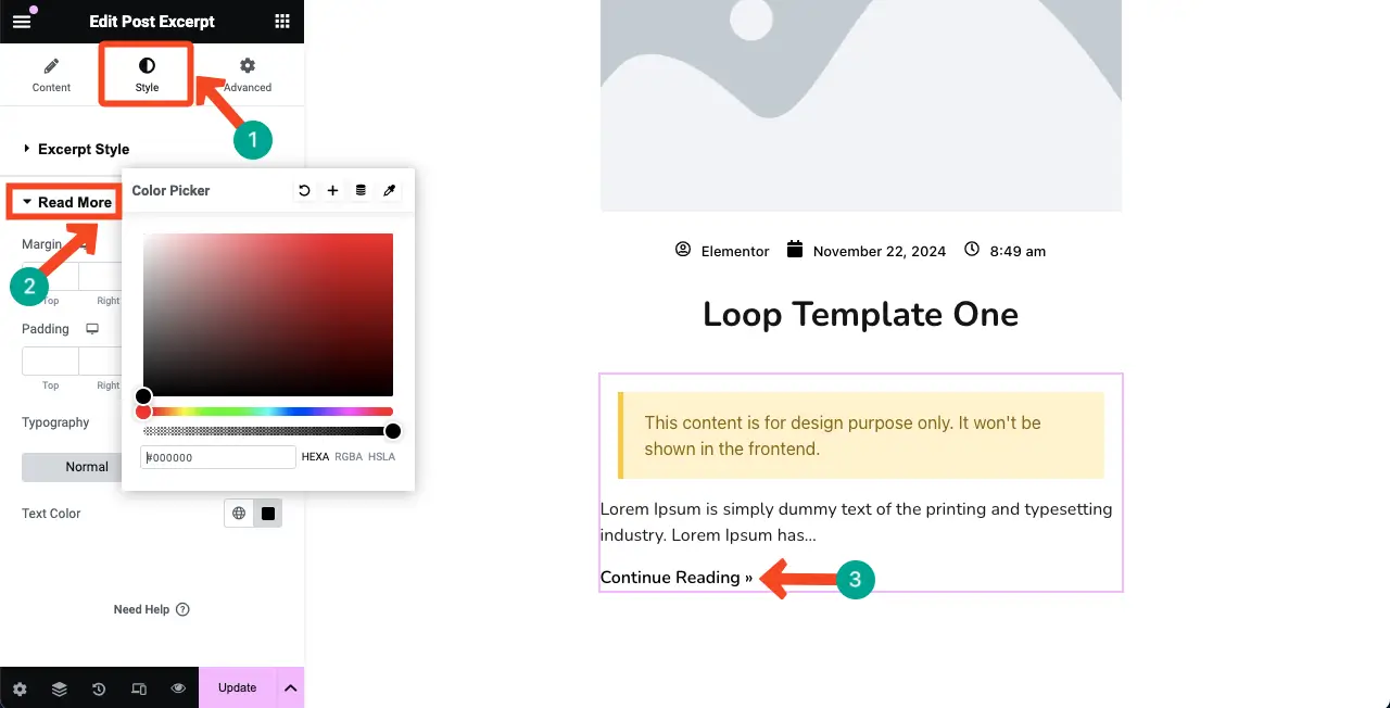 Stylize parts of the Loop Grid Template again