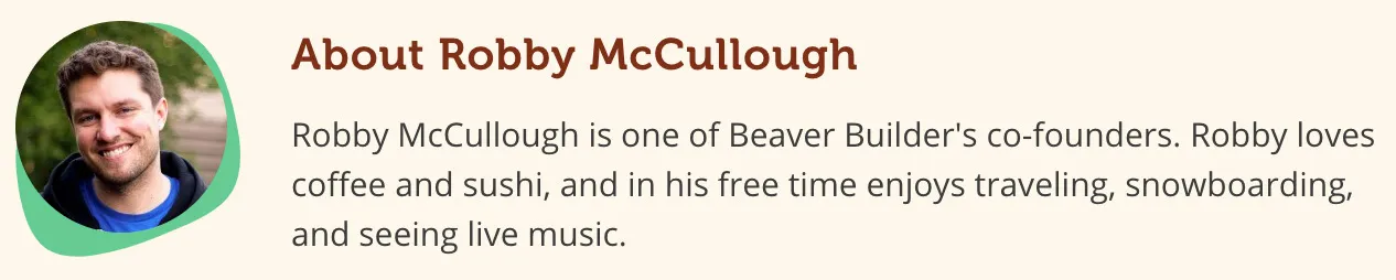 Biografi Robby McCullough