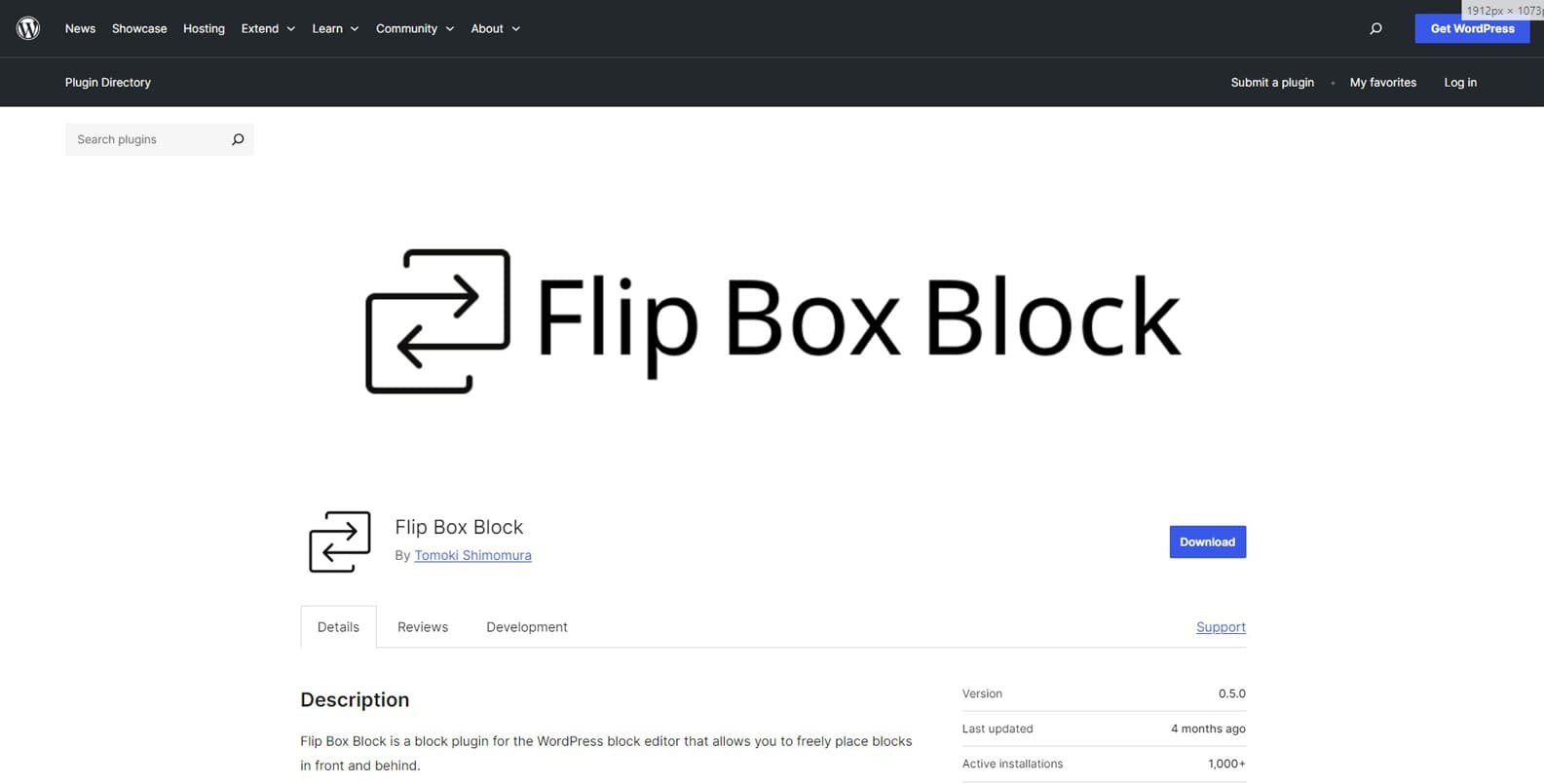 Fotografia di Flip Box Block, un plugin flip box semplice ma efficiente con facile integrazione con WordPress.