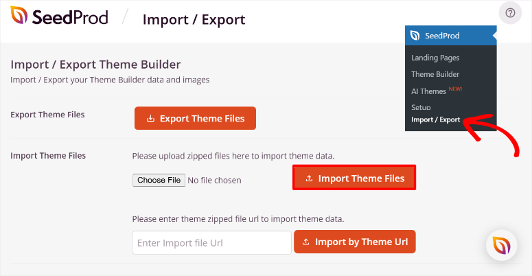 seedprod import theme files