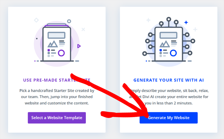 divi generate my website