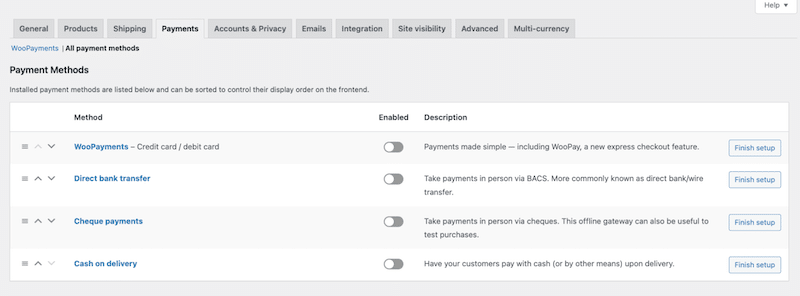 การเพิ่มเกตเวย์การชำระเงินด้วย WooCommerce - ที่มา: ผู้ดูแลระบบไซต์ทดสอบ My WooCommerce 