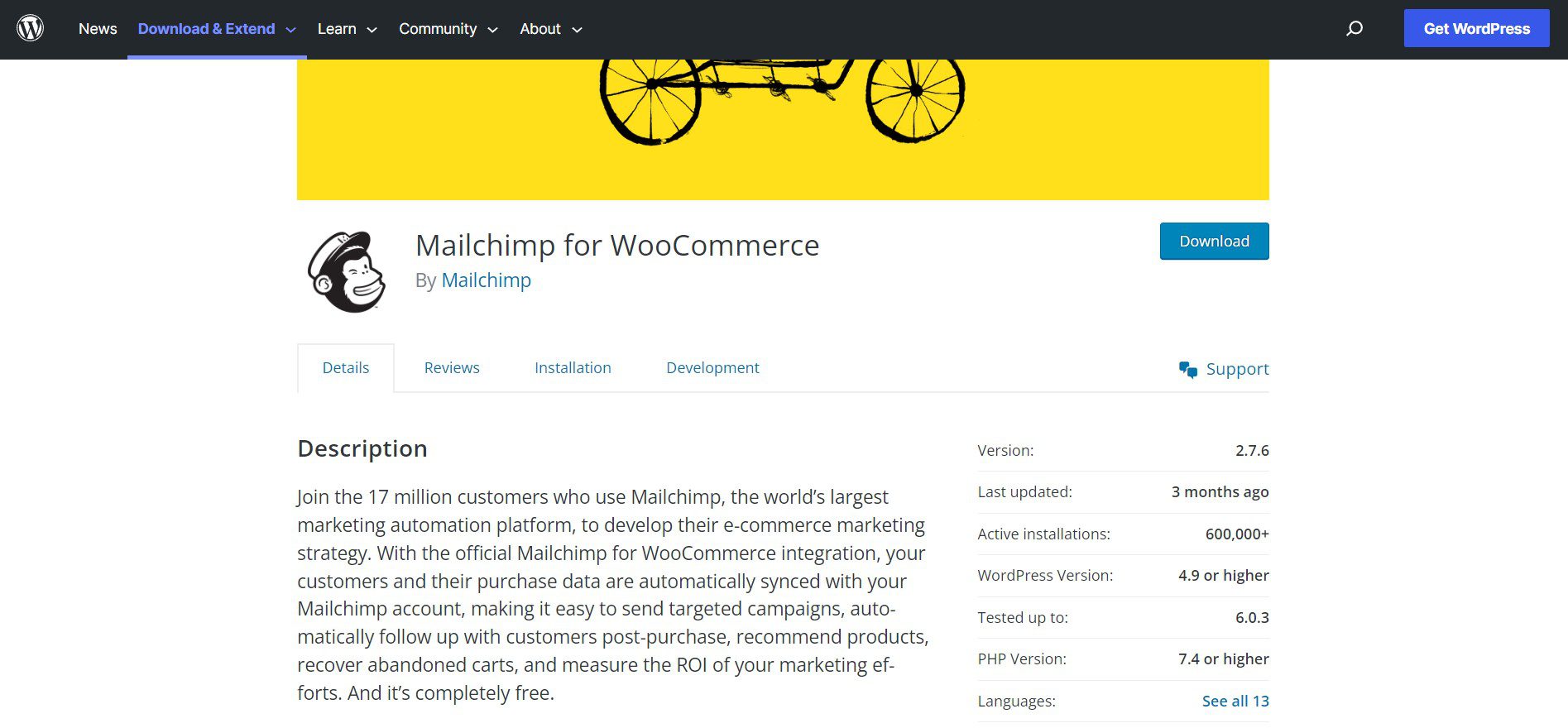 WooCommerce 向け Mailchimp WordPress 統合